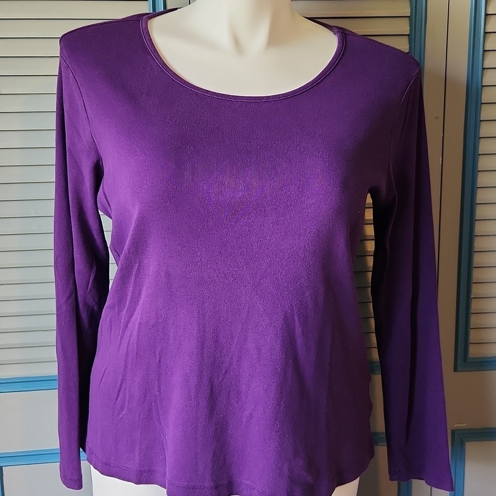 White Stag Purple Long Sleeve Cotton Top